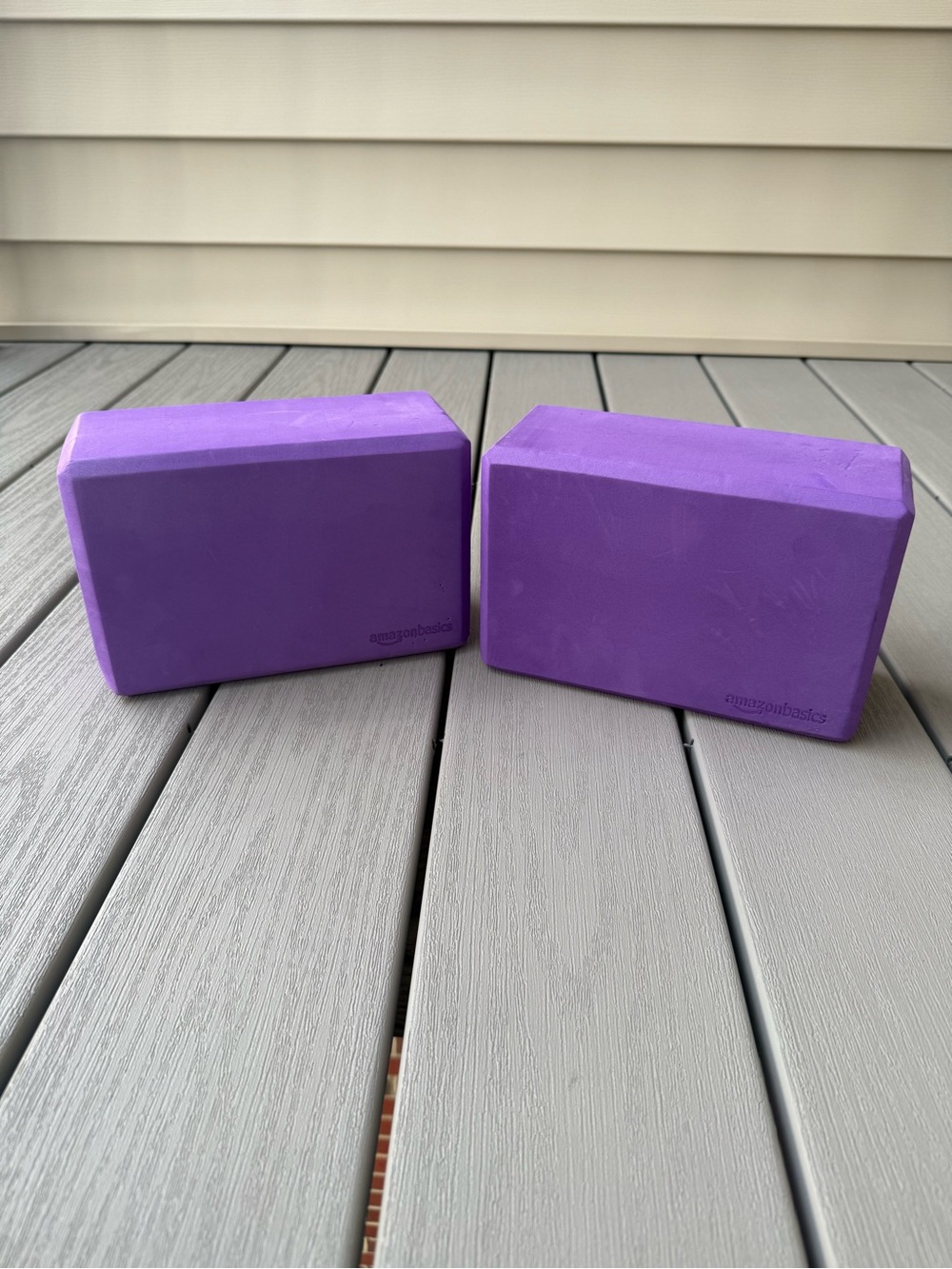 Amazon Basics Purple Yoga Blocks Set of 2 Foam Exercise Fitness